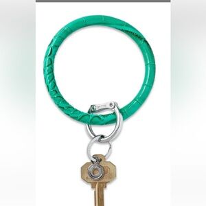 Teal Leather Key Holder Bracelet